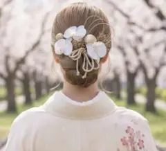 【金箔シート付き！】髪飾り 胡蝶蘭☆結婚式☆卒業式☆成人式☆前撮り