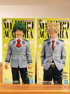 僕のヒーローアカデミア　一番くじ 紡がれる想い　A賞 緑谷出久　B賞 爆豪勝己