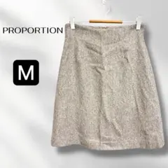 PROPORTION ツイード タイトスカート グレー系 M きれいめ ミニ丈