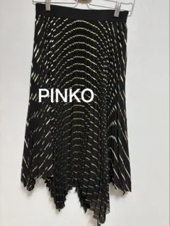 美品 ピンコ PINKO プリーツスカート アシンメトリー ボーダーのサムネイル