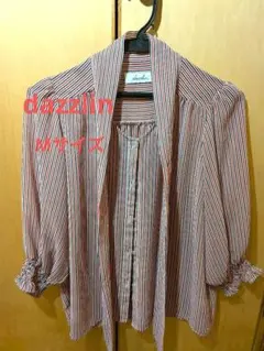 dazzlin✨️リボンタイストライプブラウス ７分袖