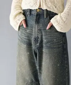 mily bilet ヴィンテージライクカーブデニムパンツ