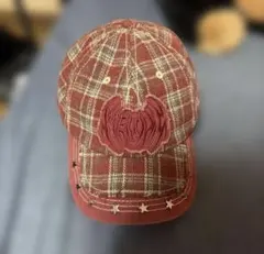 EC MELODI キャップ Red Plaid Star Studded - メルカリ