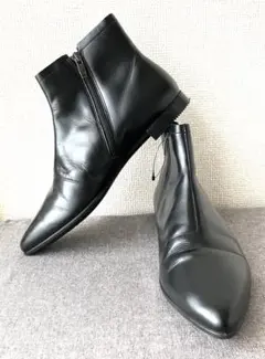 ecco エコー 本革ショートブーツ　黒　24.5㎝ 極美品