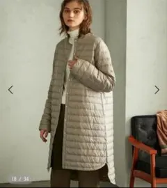 LE HOLIDAY ライトダウンロングコート ベージュ L