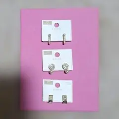 3COINS　CHICA イヤリング　3つセット