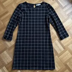 grove チェック柄 七分袖ワンピース M