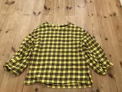 ZARA BASIC チェック柄五分袖ブラウス Mサイズ