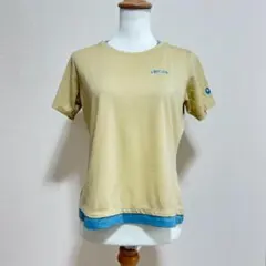 Marmot マーモット 半袖Tシャツ ロゴ刺繍 イエローのサムネイル
