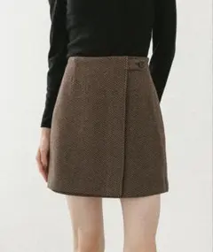 Heather ヘザー Winterラップミニスカート ブラウン系のサムネイル