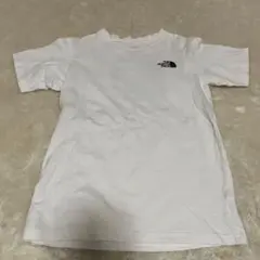 ザノースフェイス　キッズ　Tシャツ　ロゴ　ホワイト×ブラック　150