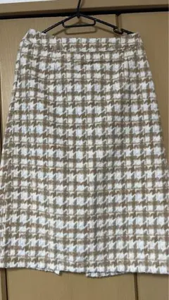 3L 大きいサイズ　千鳥柄スカート　タイトスカート