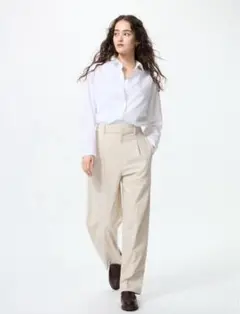 UNIQLO タックワイドパンツ