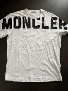極美品〕モンクレール デカロゴ M ホワイト Tシャツ 国内正規品 5S470 