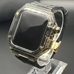 Series4 5 6 SE Apple Watch ブラックラバー おしゃれ♪