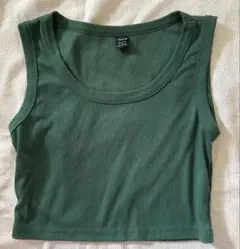 SHEIN ダークグリーン タンクトップ