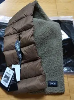 TAIONリバーシブル　ボア&ダウンマフラー