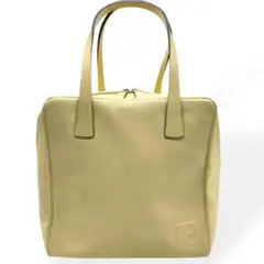 美品　BALLY バリー　スクエアトート　ハンドバッグ　レザー　クリーム系