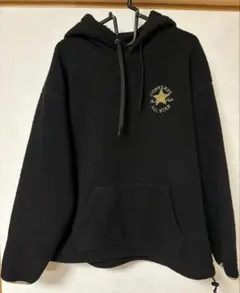 CONVERSE メンズ　ブラックパーカー　ボア もこもこ サイズL