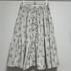 青木美沙子×しまむら NINA'S ベージュリバーシブルスカートLL