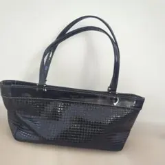 アニエスベー　 クロコダイル型押しショルダーバッグ