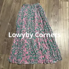 Lowyby Cornersプリーツスカート ピンク×グリーン Mのサムネイル