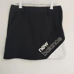 美品new balance ゴルフ用スカート 黒/白　サイズO
