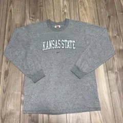 【00s・センタースウッシュ】ナイキ カンザス州立大学 カレッジTシャツ S