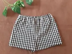 【SALE】シンプルチェックのポケット付きショートパンツ 80