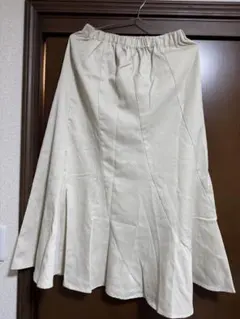 SM2 BLUEアイボリー フレアスカート コットン マーメイドスカート