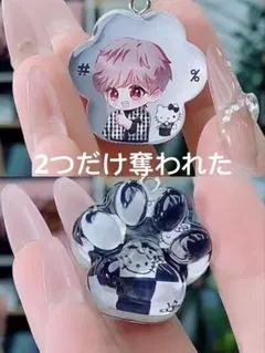 Mサイズ　肖戦 王一博 今日限定 デザイン　レジン肉球キーホルダー　0625