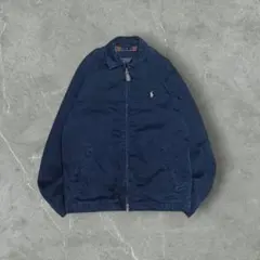 POLO RALPH LAUREN　スイングトップ　裏地チェック　ネイビー　M