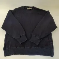 【古着】コムデギャルソンオム 綿ニットBLK サイドデザインファスナー Fサイズのサムネイル