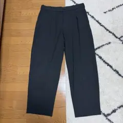 UNIQLO タックワイドパンツ ダークグレー L