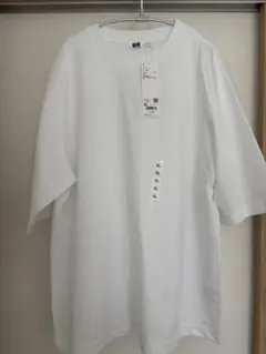 新品未使用 エアリズムコットンオーバーサイズTシャツ/5分袖 XLホワイト
