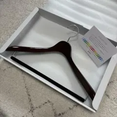 【新品未使用】NAKATA HANGER メンズスーツハンガー　チョコレート　茶