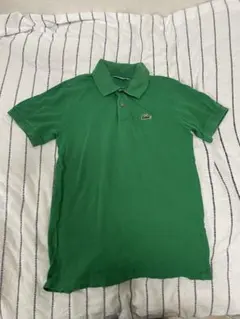 Lacoste ポロシャツ ダークグリーン オレンジ襟 - メルカリ
