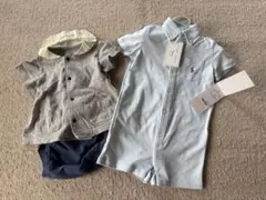ポロ・ラルフ・ローレン ボタン付きロンパース 他おまけ1点