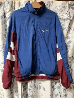 NIKE ナイロンジャケット M 青/赤　90s