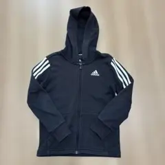 adidas ブラック フルジップ パーカー　130