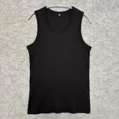 S 黒／GU リブタンクトップ