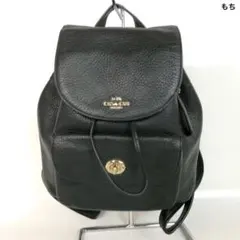 COACH コーチ リュック レザー ブラック ゴールド金具 レディース バック