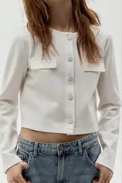 H&M ポケットディテールジャージーカーディガン