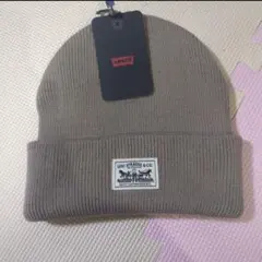 新品未使用品　Levi's ニット帽 ビーニー グレーのサムネイル