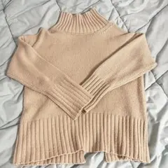 セーター 長袖 オーバーサイズ 暖かい シンプル 大人め 冬服 ハイネック