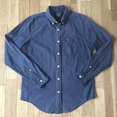 アバクロ　シャツ　長袖　綿　 Abercrombie&Fitch ネイビー