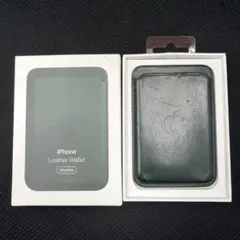 iPhone Leather Wallet MagSafe グリーン