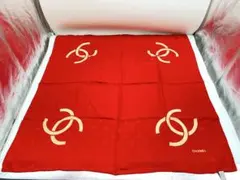 CHANEL シャネル ココマーク スカーフ レッドのサムネイル