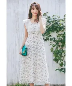 新品未開封＊トッコ　レースキャミワンピース　春夏デート上品清楚お洒落透け感マキシ