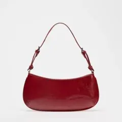 ZARA 赤いレザー ハンドバッグ